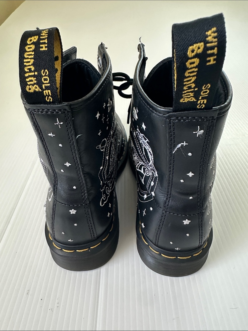 Dr. Martens 1460 Cosmic Embroidered Leather Lace Up Boots Black, 10 (42) - Picture 11 of 14